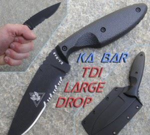 美国卡巴KA-BAR 1487 TDI 黑色半齿战术防卫执法...